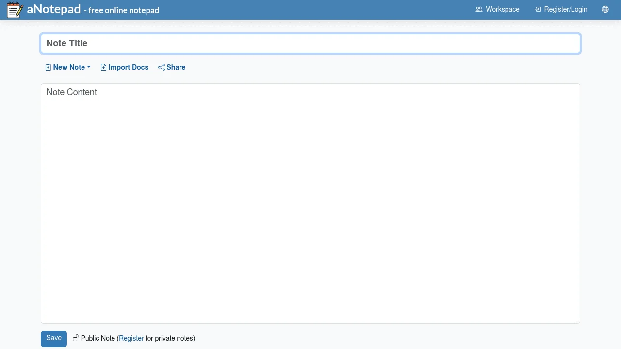 Screenshot 1 of aNotepad