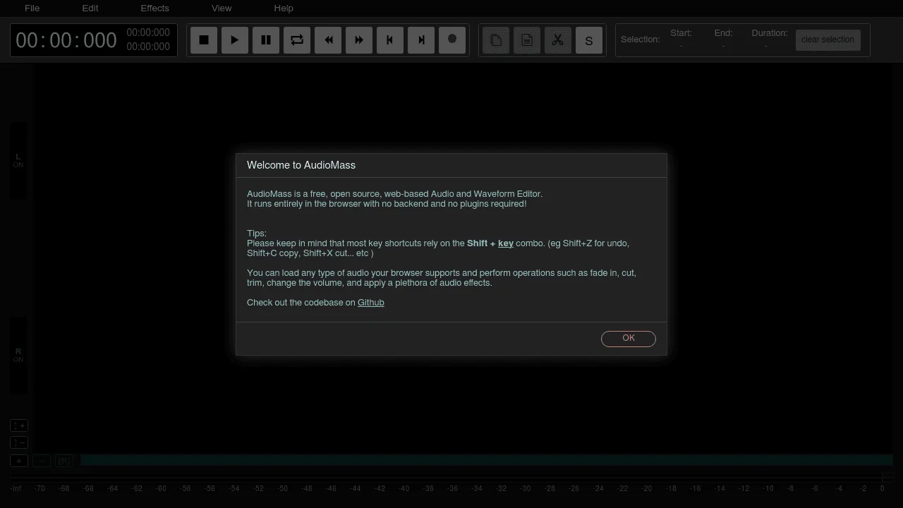 Screenshot 1 of AudioMass