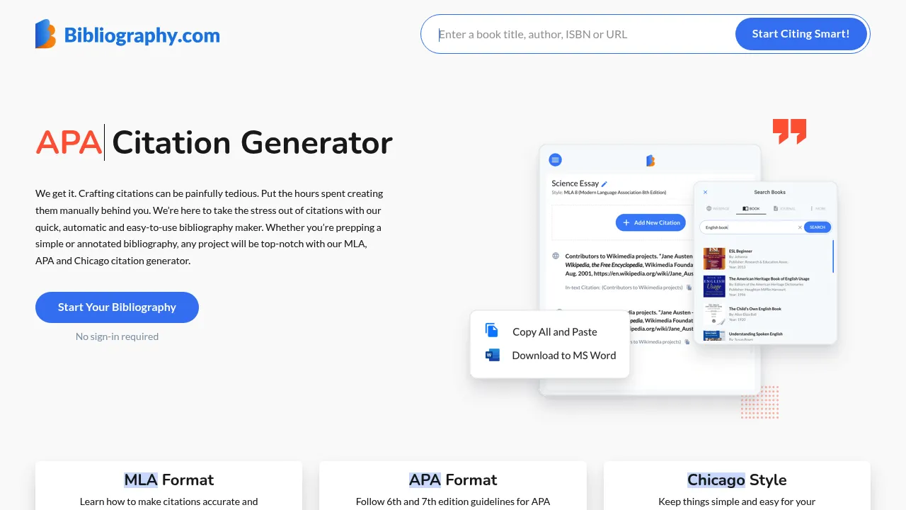Screenshot 1 of Bibliography