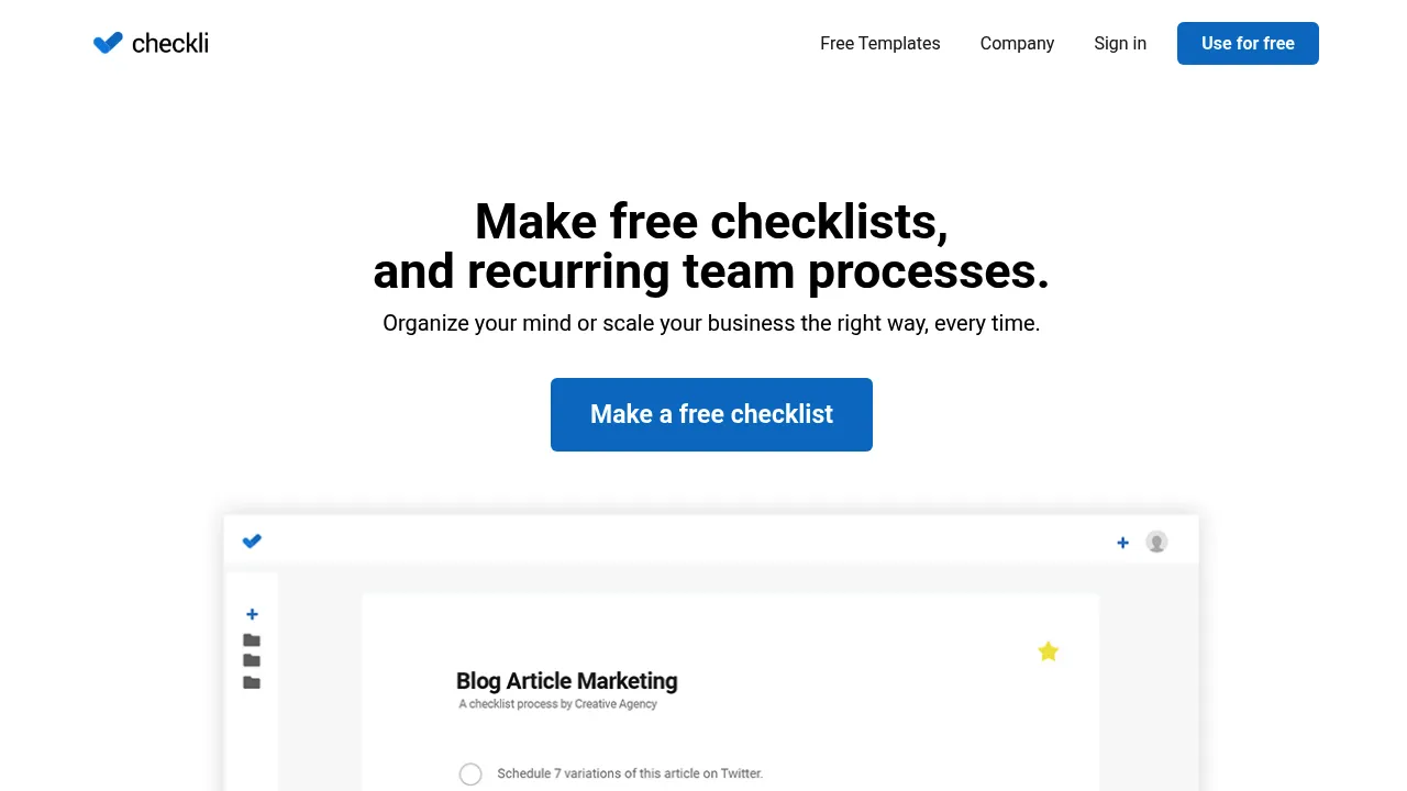 Screenshot 1 of Checkli