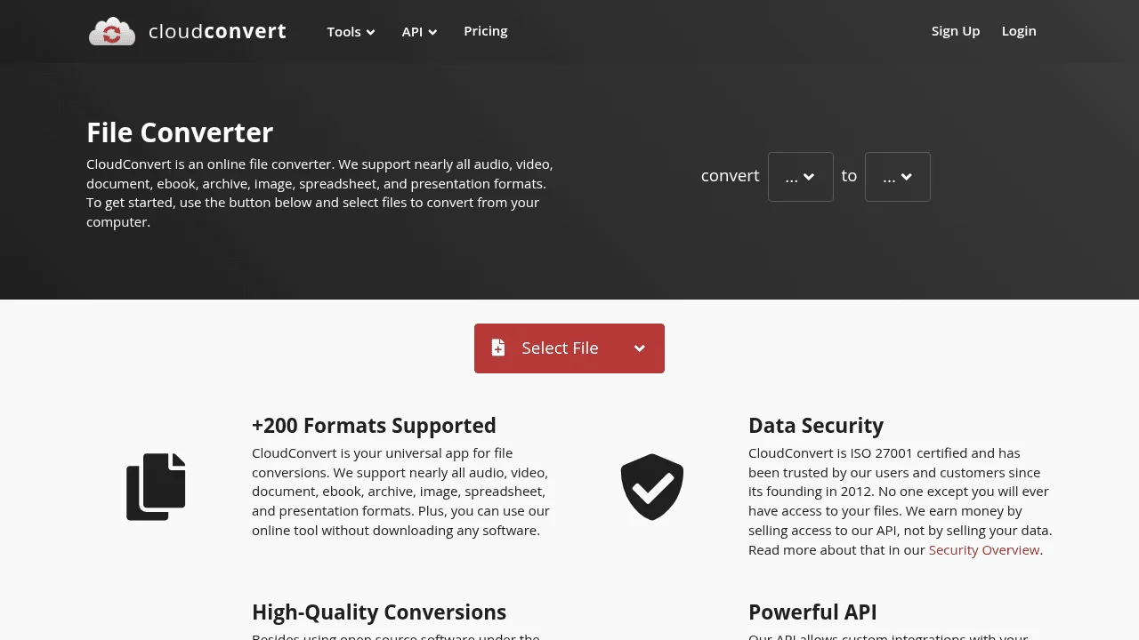 Screenshot 1 of CloudConvert