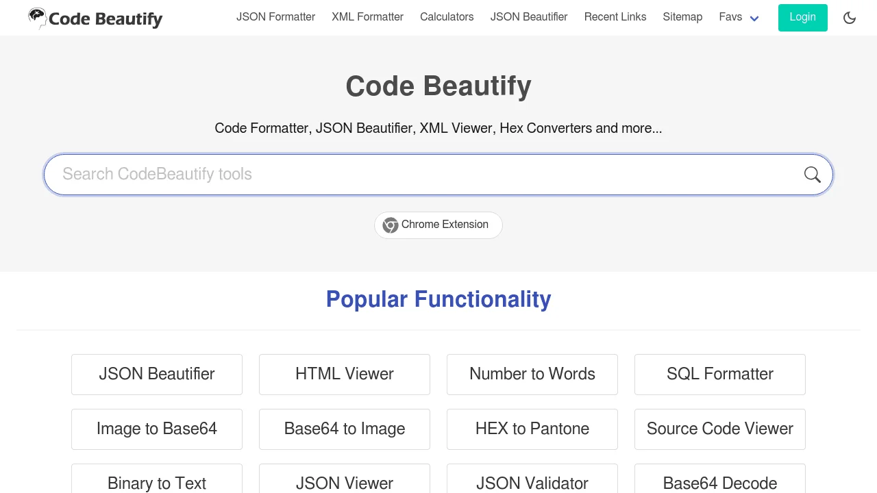 Screenshot 1 of CodeBeautify