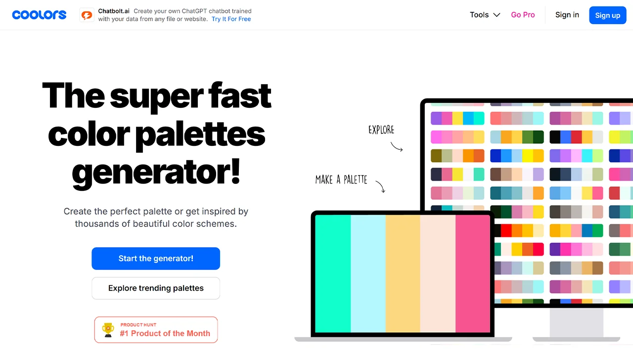Screenshot 1 of Coolors
