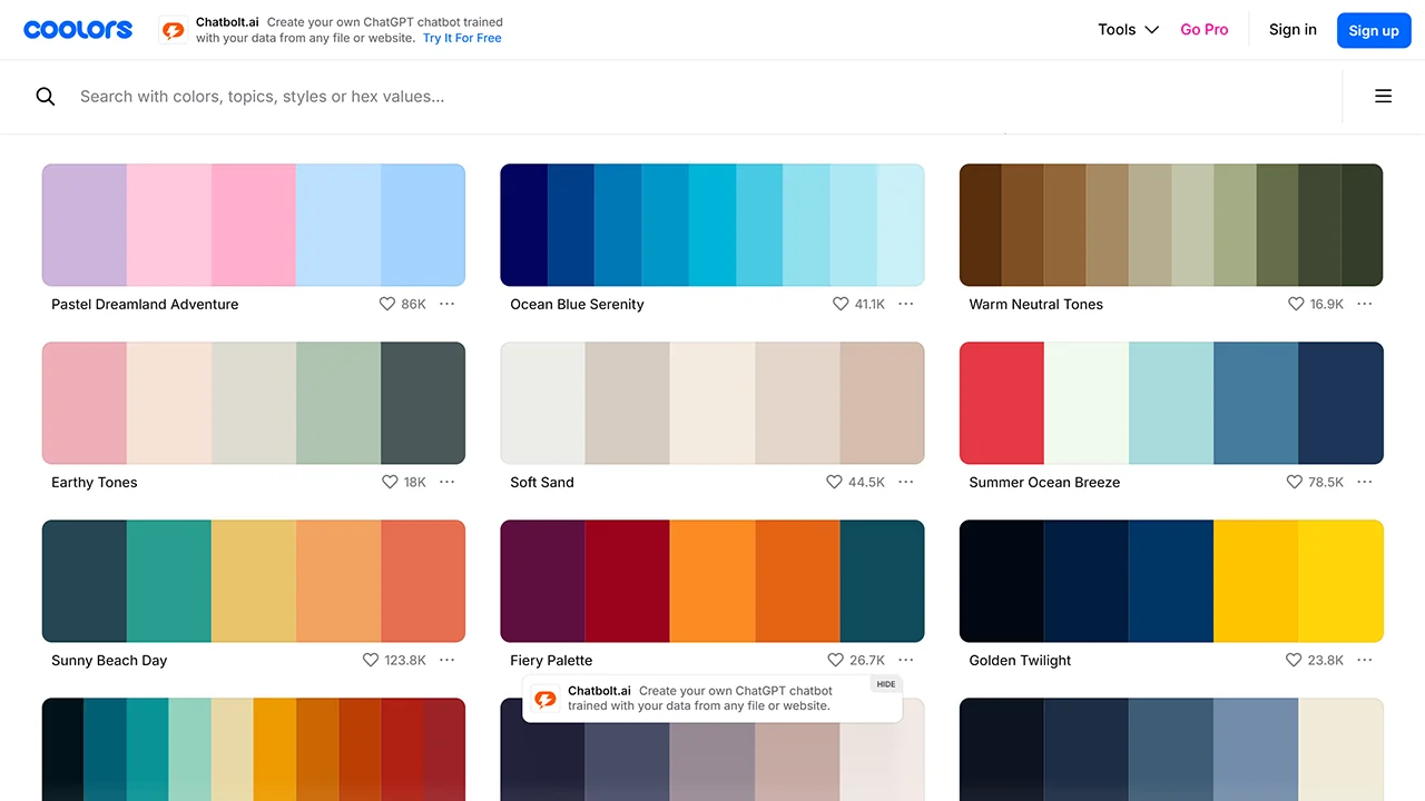 Screenshot 3 of Coolors