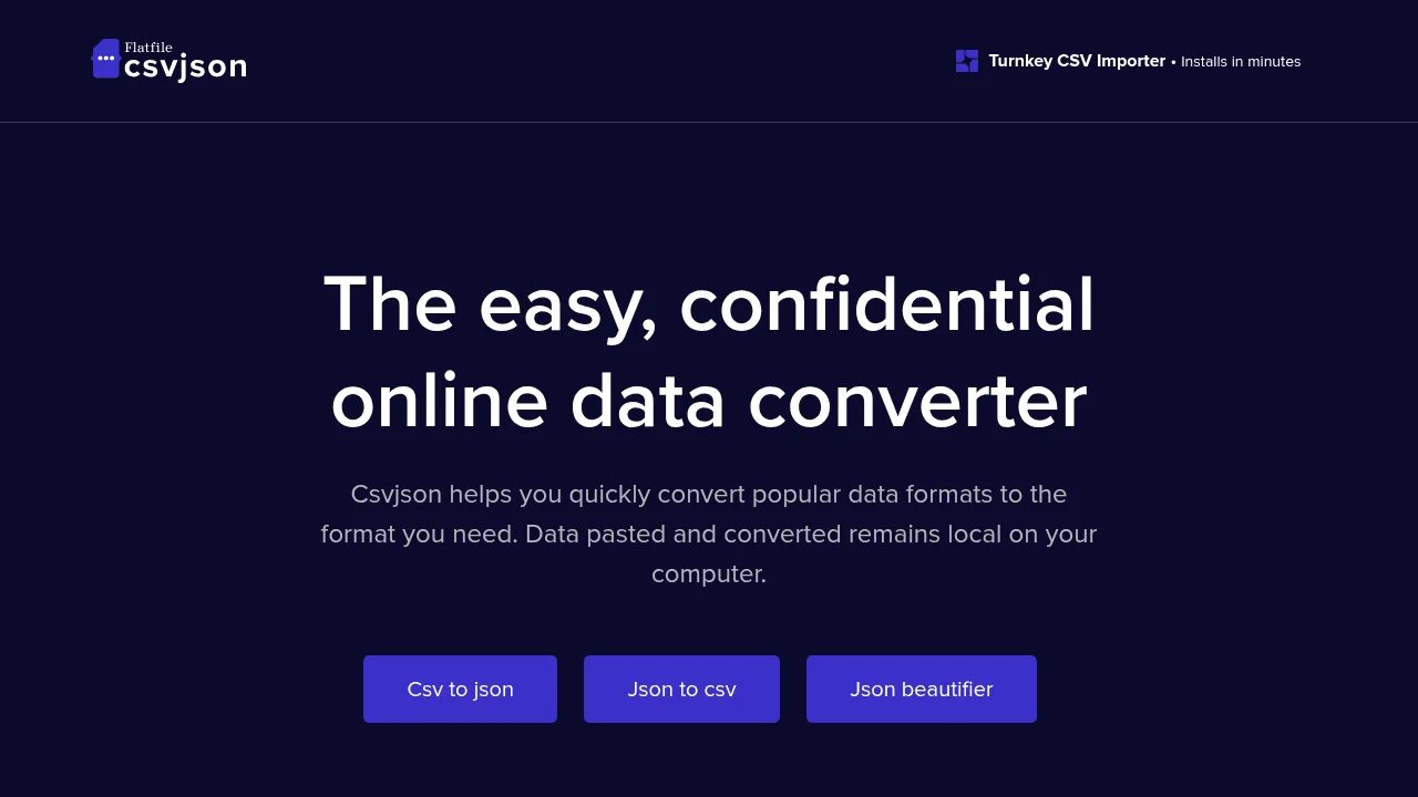 Screenshot 1 of CSVJSON
