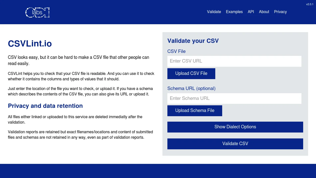 Screenshot 1 of CSVLint