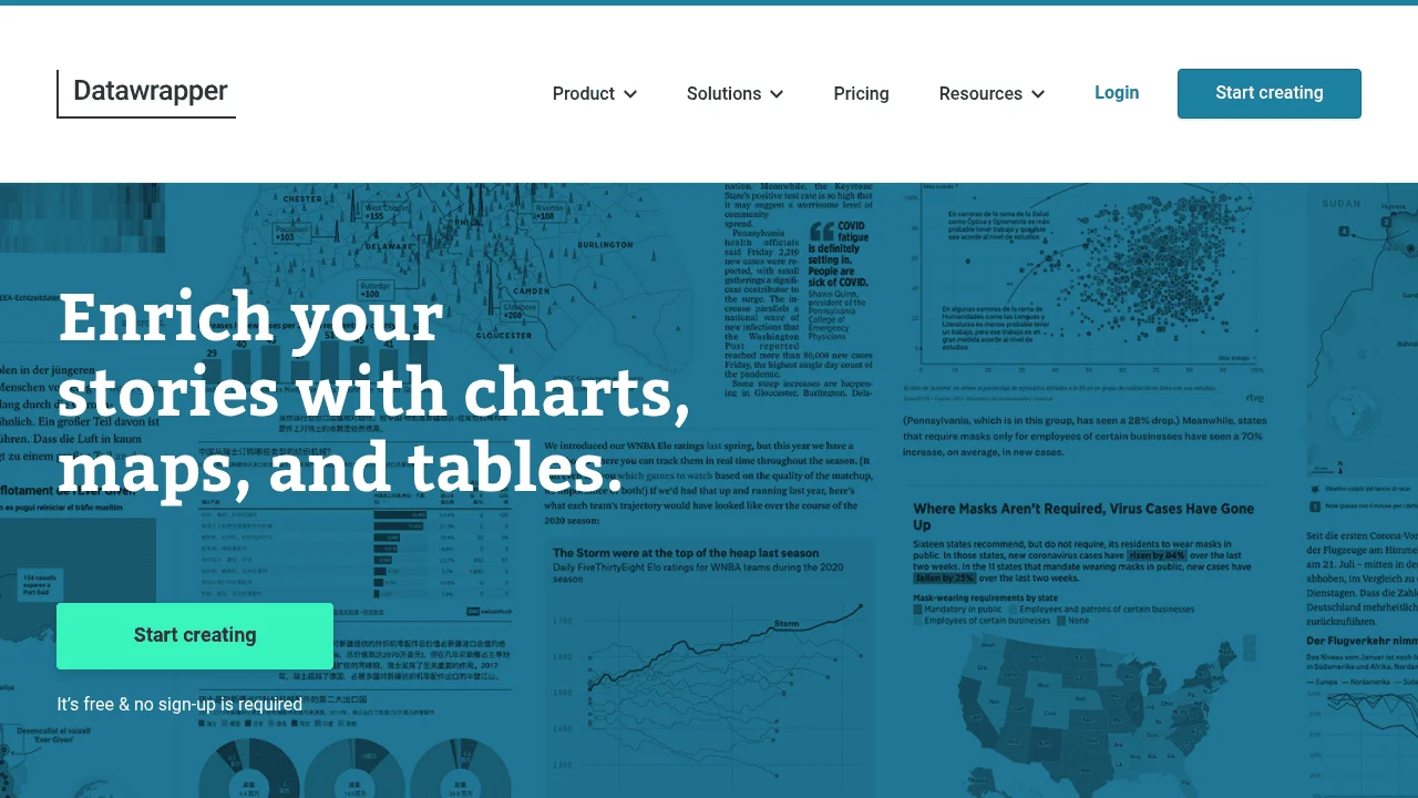 Screenshot 1 of Datawrapper