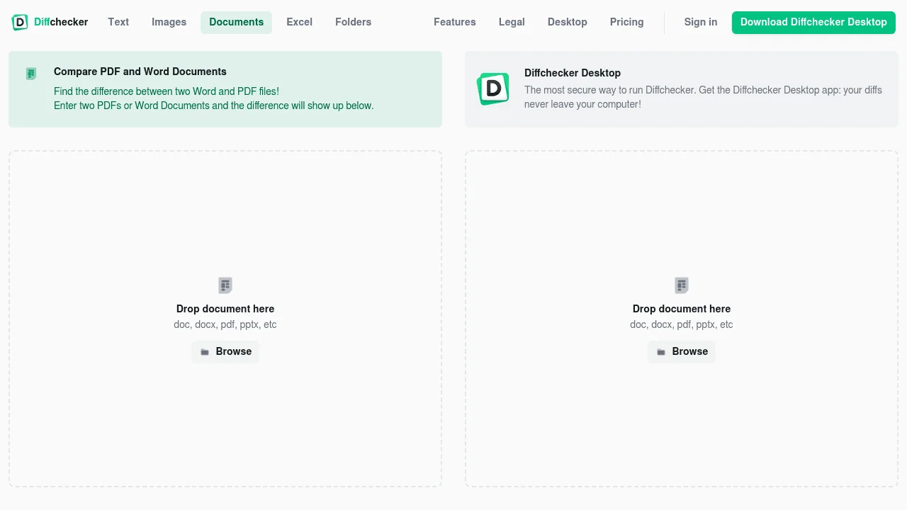 Screenshot 3 of Diffchecker