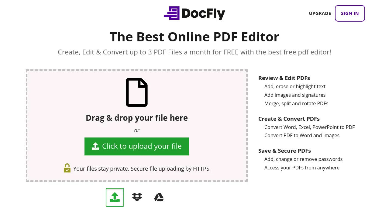 Screenshot of DocFly