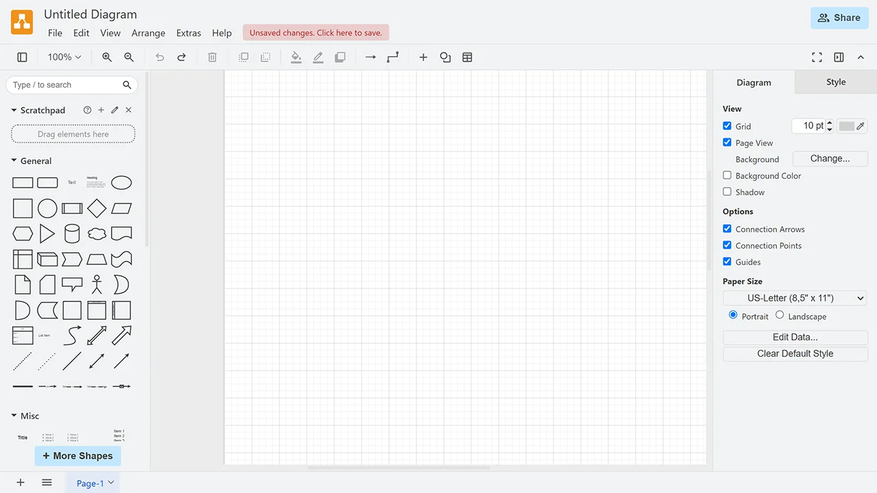 Screenshot 1 of draw.io