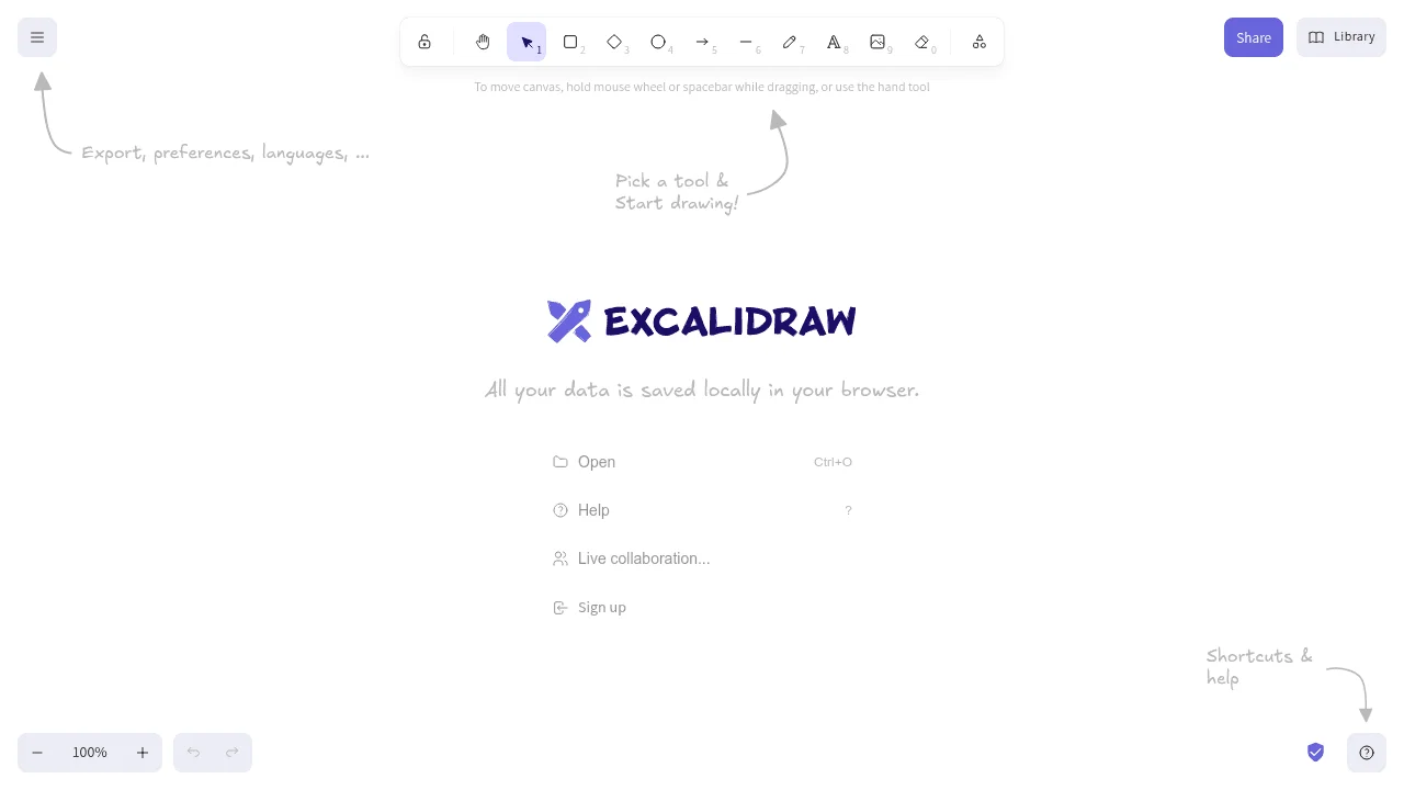 Screenshot 1 of Excalidraw