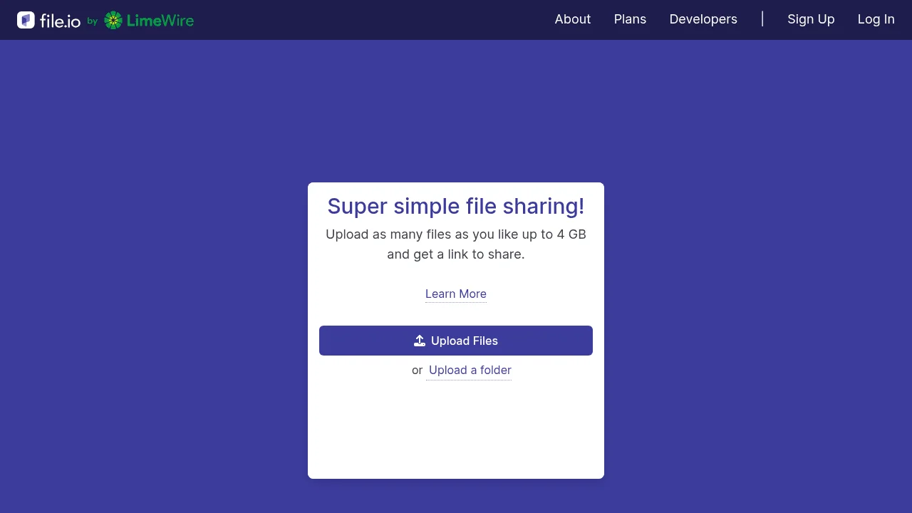 Screenshot 1 of File.io