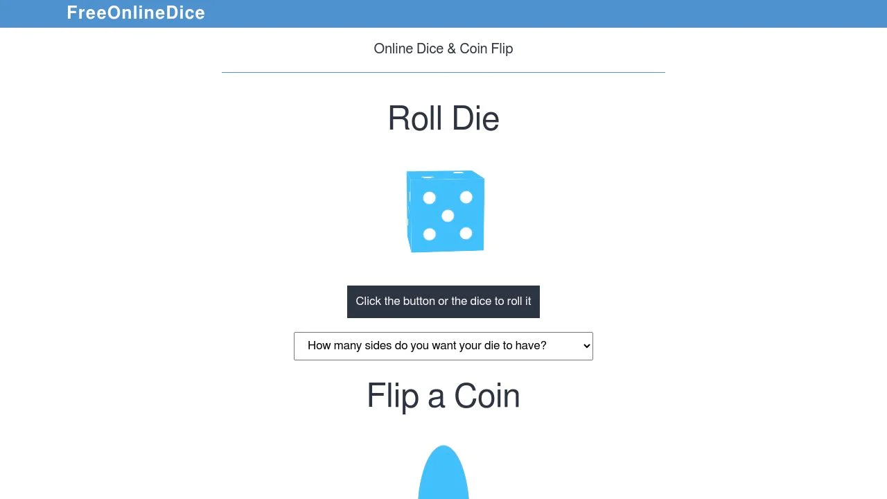 Screenshot 1 of FreeOnlineDice