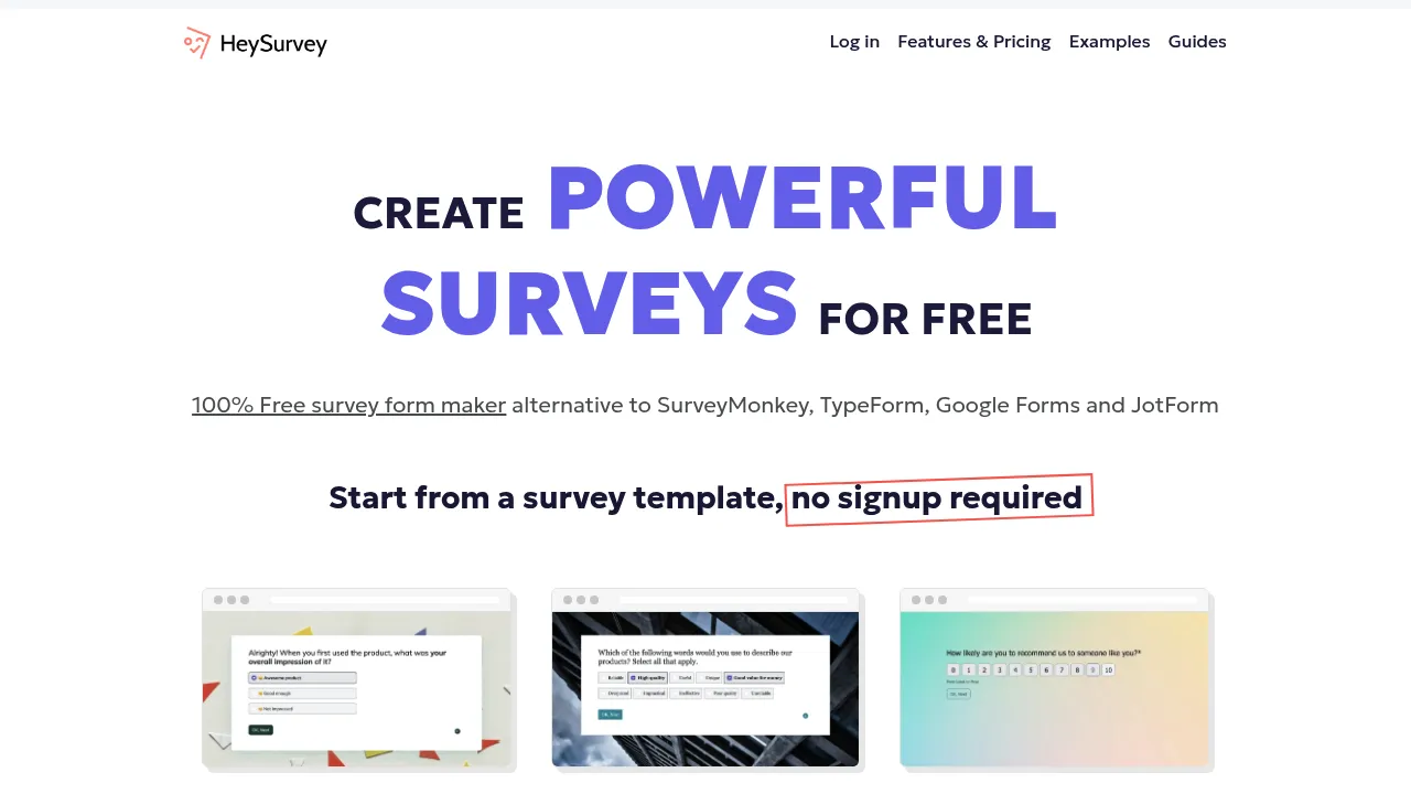Screenshot 1 of HeySurvey