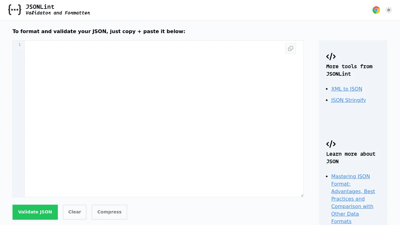 Screenshot 1 of JSONLint