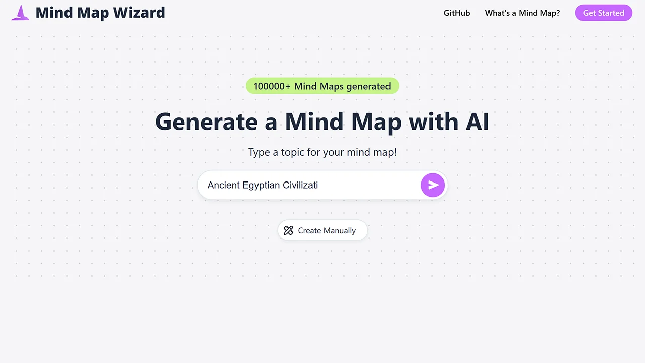 Screenshot 1 of Mind Map Wizard