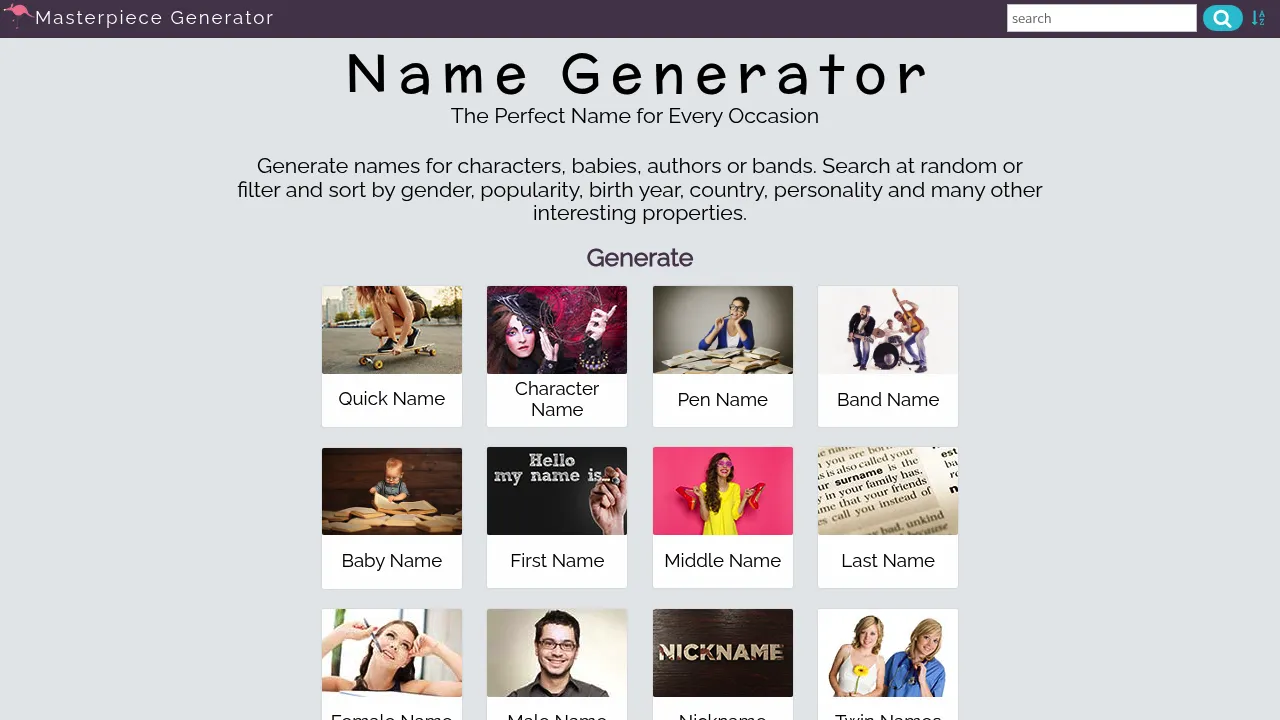 Screenshot 1 of Name Generator