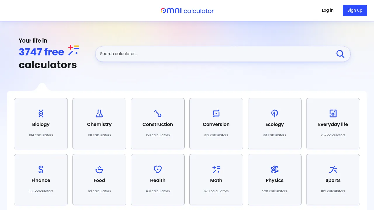 Screenshot 1 of Omni Calculator
