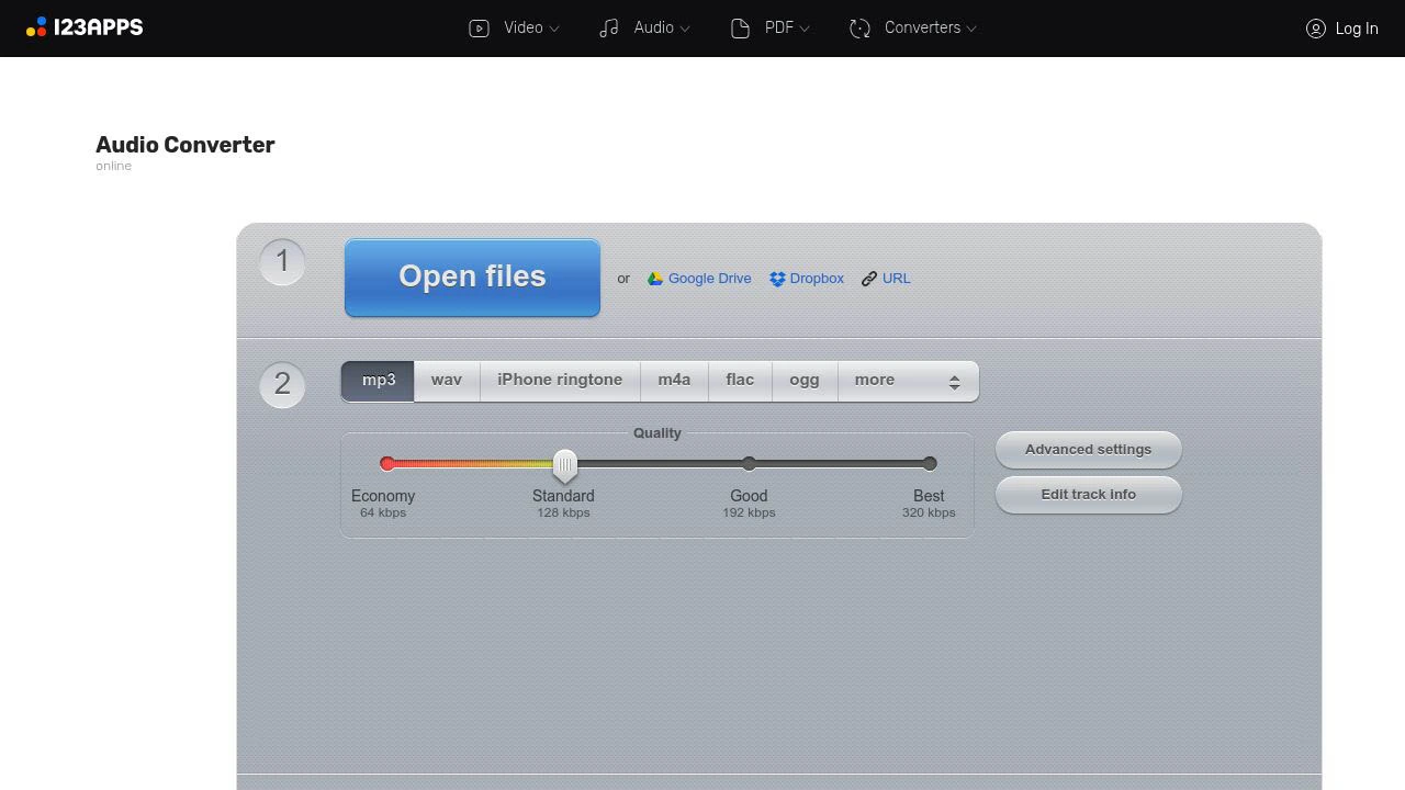 Screenshot 1 of Online Audio Converter