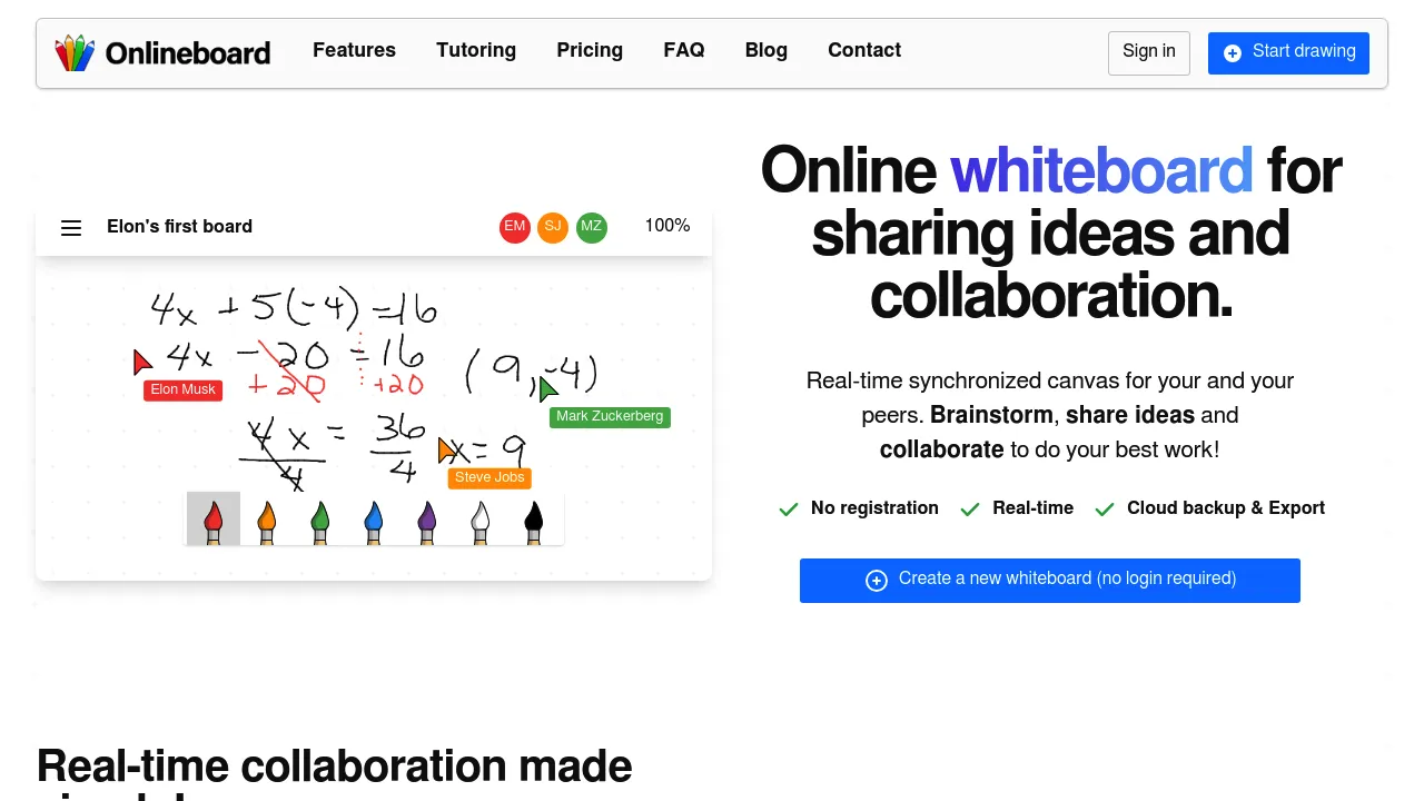 Screenshot of OnlineBoard