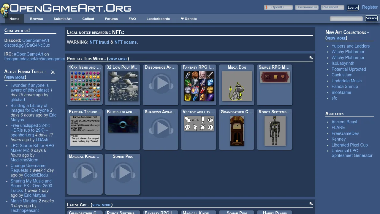 Screenshot 1 of OpenGameArt