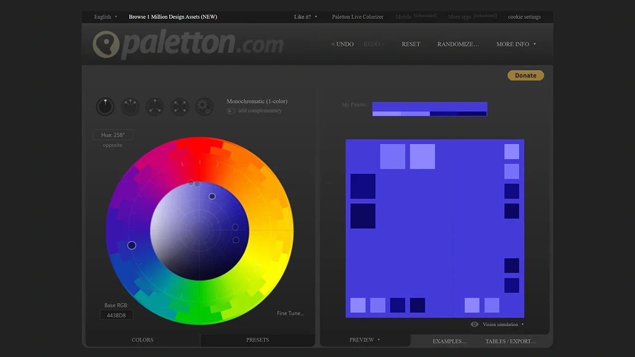 Screenshot 2 of Paletton