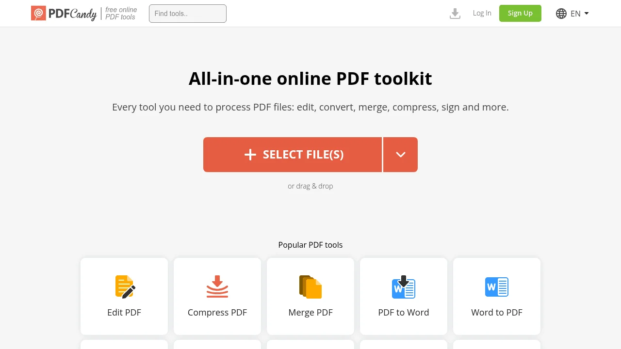 Screenshot 1 of PDF Candy