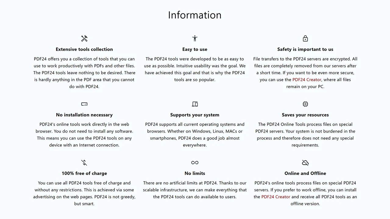 Screenshot 2 of PDF24 Tools