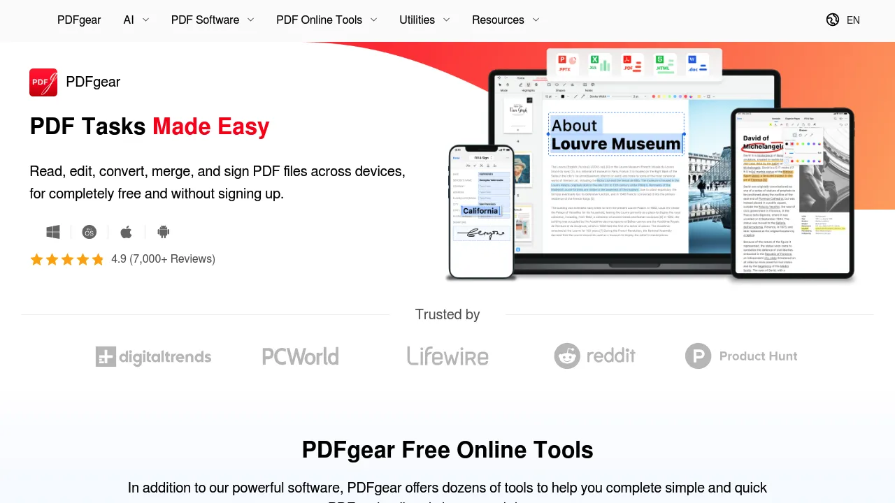 Screenshot of PDFgear
