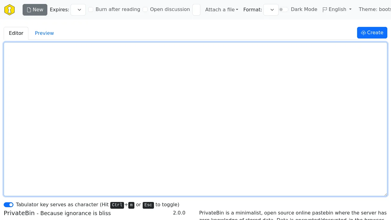 Screenshot 1 of PrivateBin