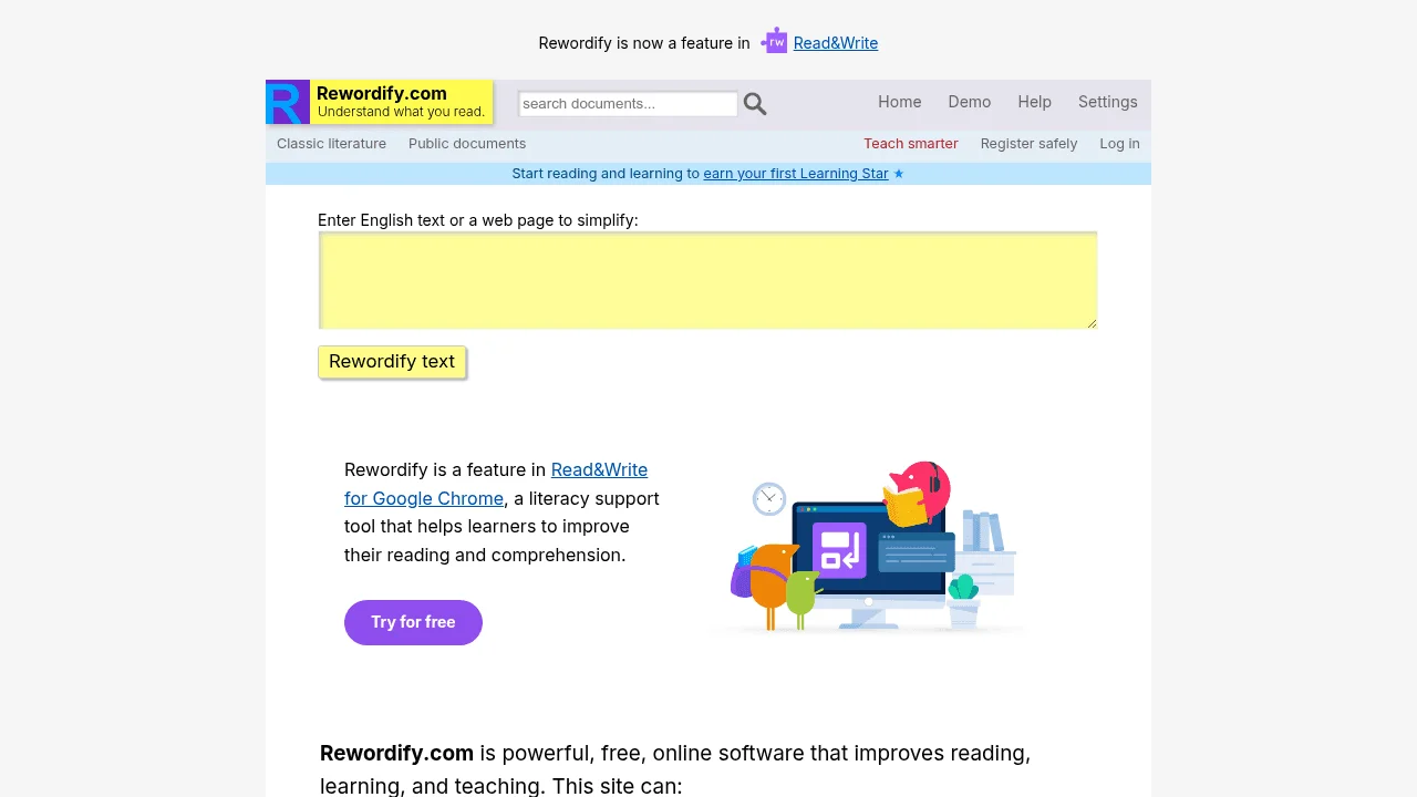 Screenshot 1 of Rewordify