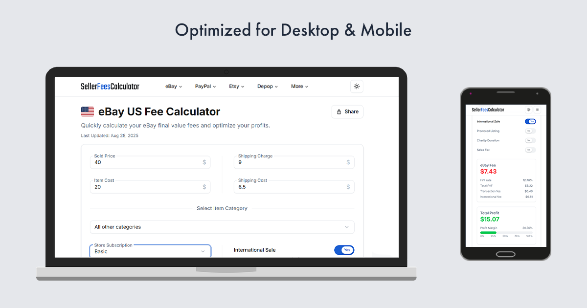 Screenshot 2 of SellerFeesCalculator