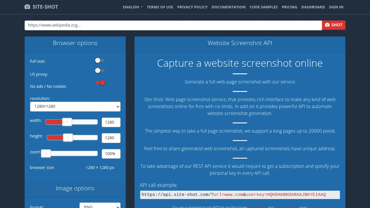 Screenshot 1 of Site-Shot