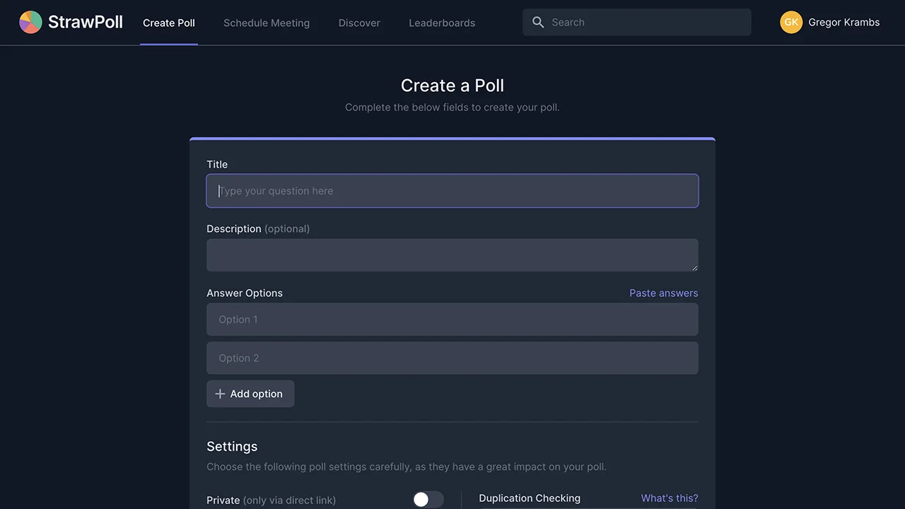 Screenshot 2 of StrawPoll