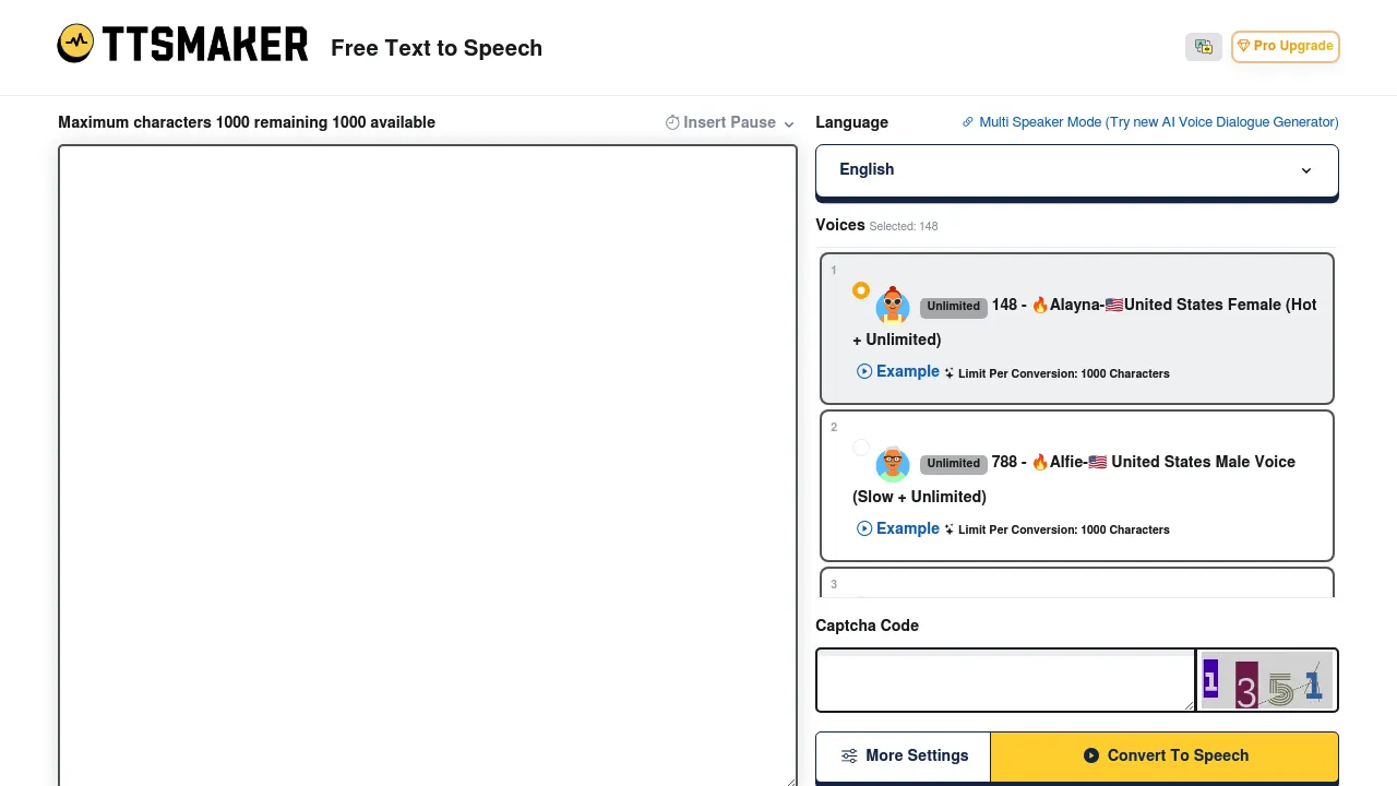 Screenshot 1 of TTSMaker