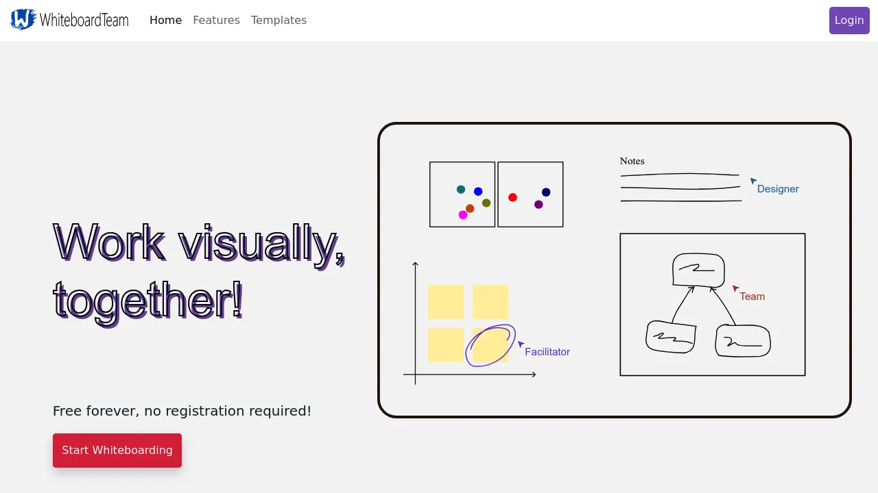 Screenshot 1 of Whiteboard.team