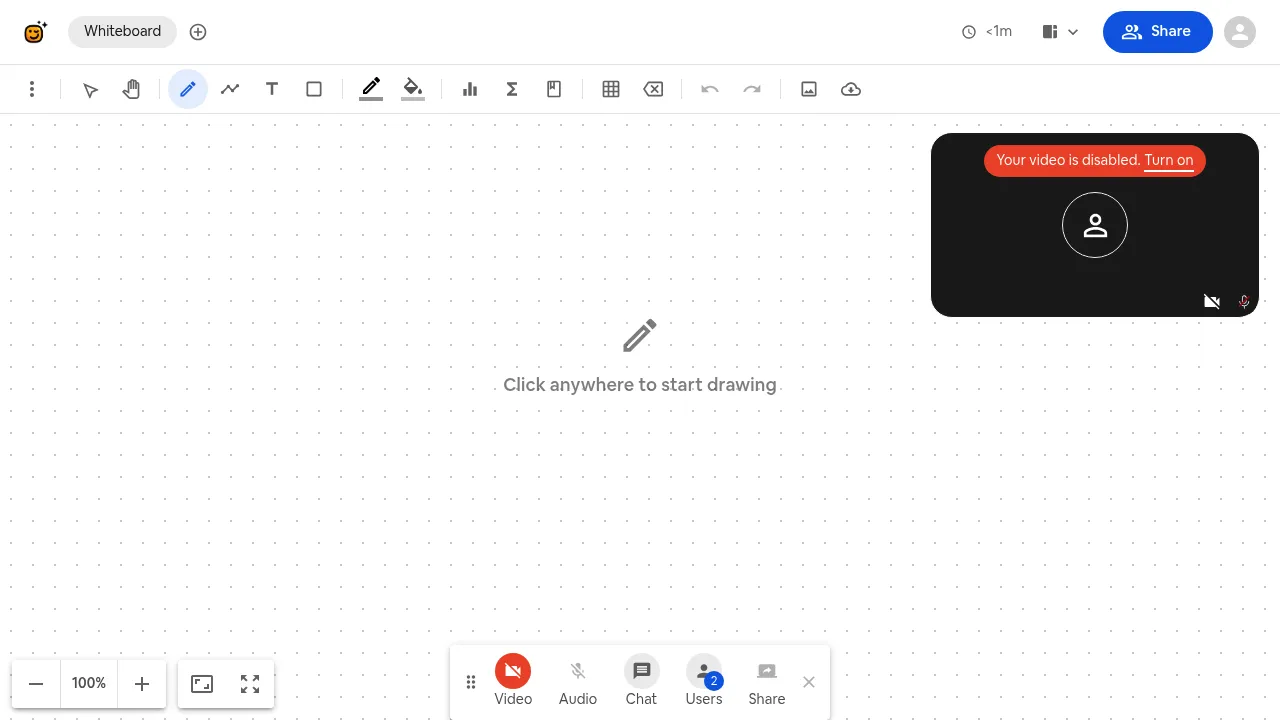 Screenshot of WooWhiteboard