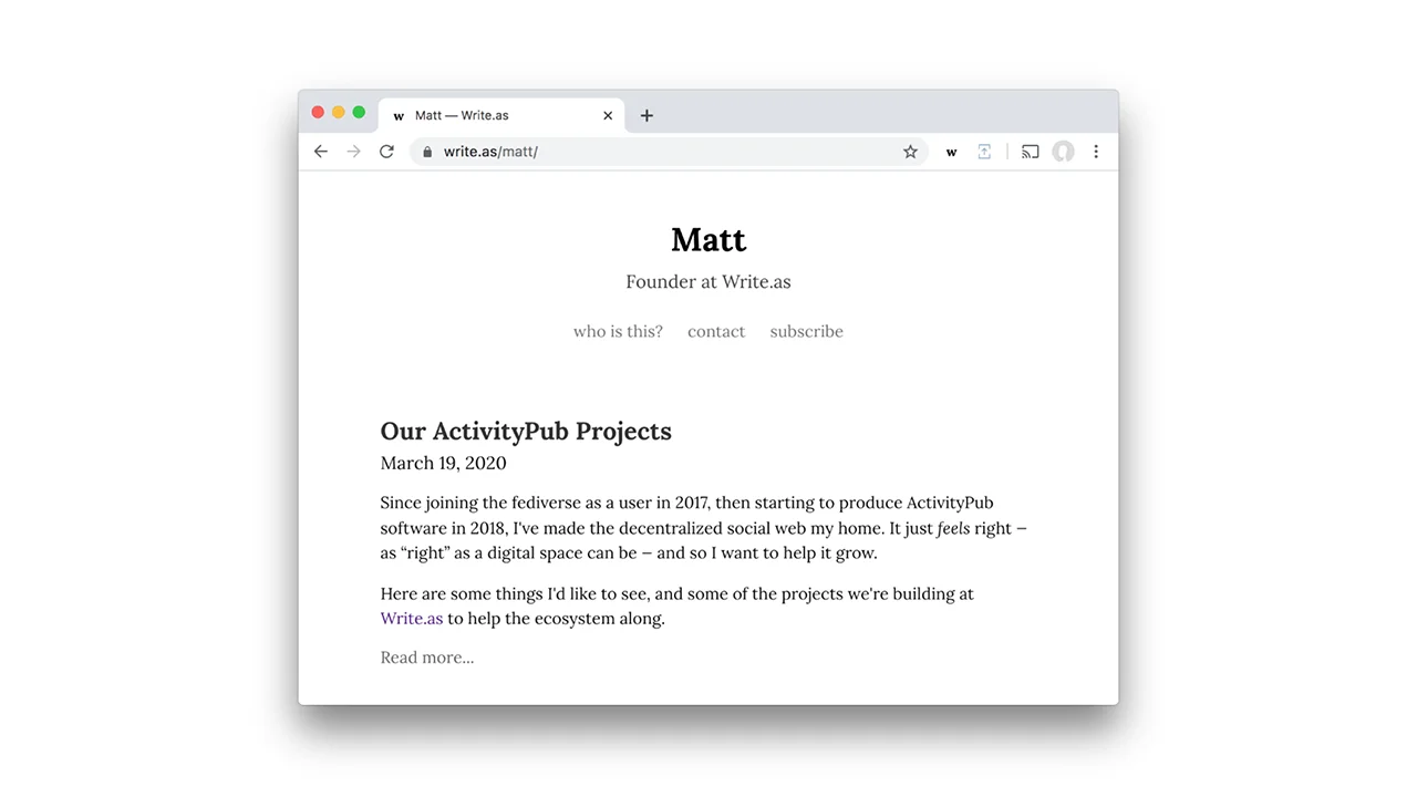 Screenshot 2 of Write.as