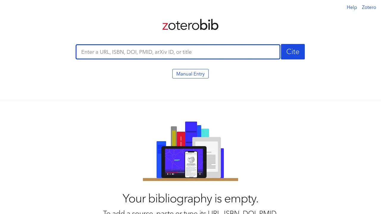 Screenshot 1 of ZoteroBib